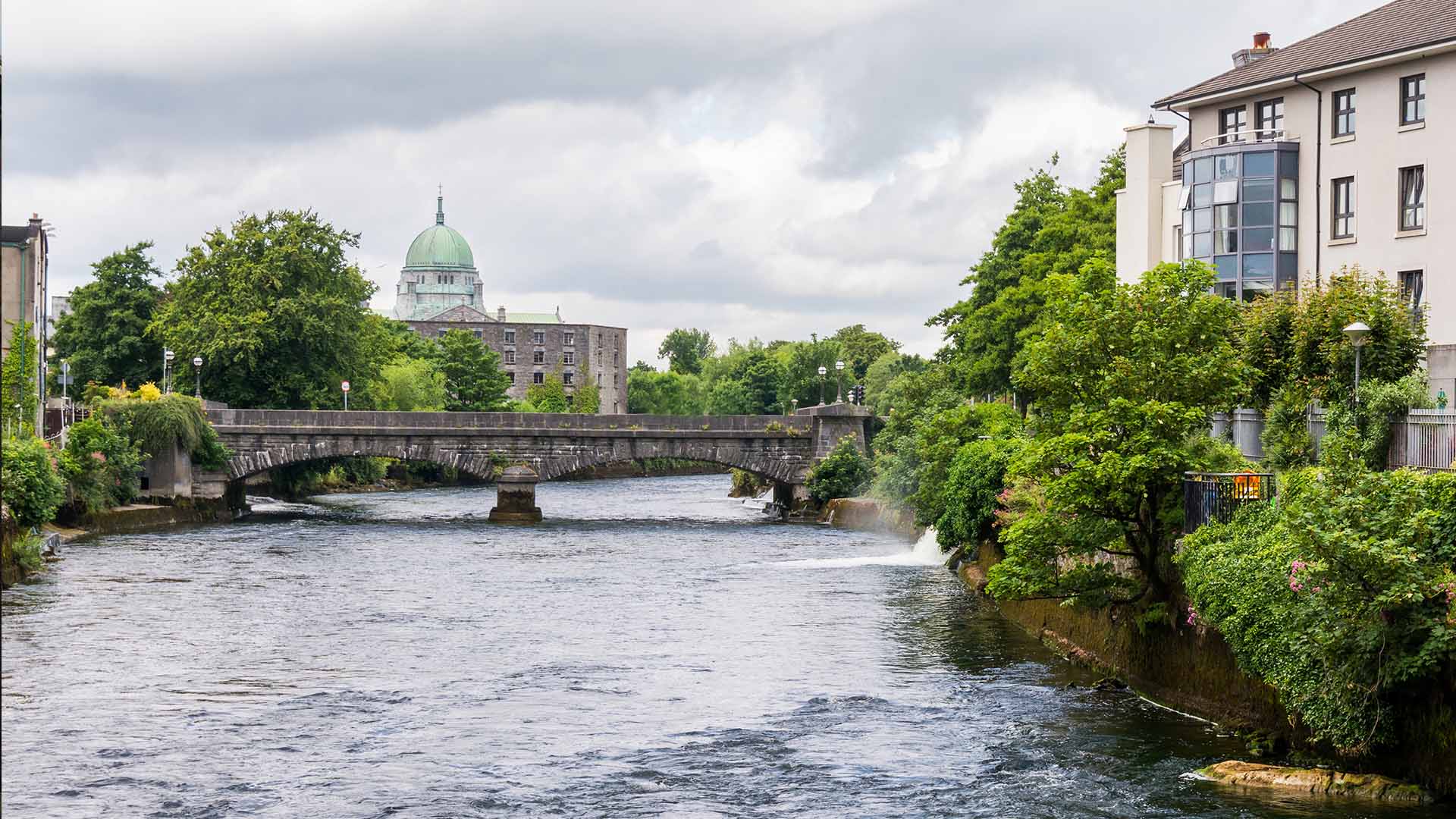Corrib river in Galway city